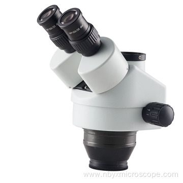 7x-45x trinocular stereo microscope head 45 degree